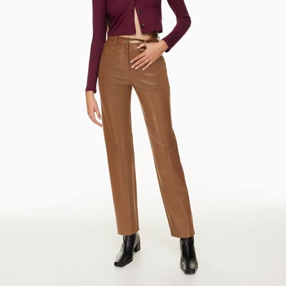 Wilfred Melina pant in cognac faux leather S